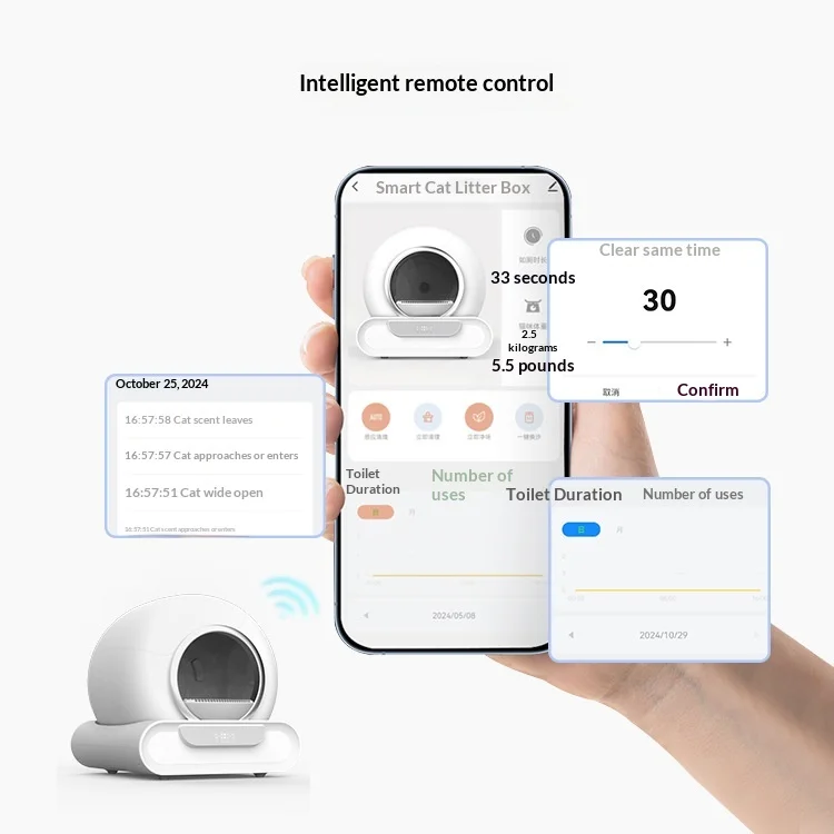 Caja de arena automática autolimpiable para gatos de interior, con app - imagen 2
