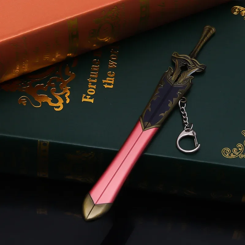 22cm/8.66in Qin Emperor Series Weapon Model Toy Yan Ri Sword Keychain Alloy Sheath Anime Metal for Boy's Gift Gaming Peripherals