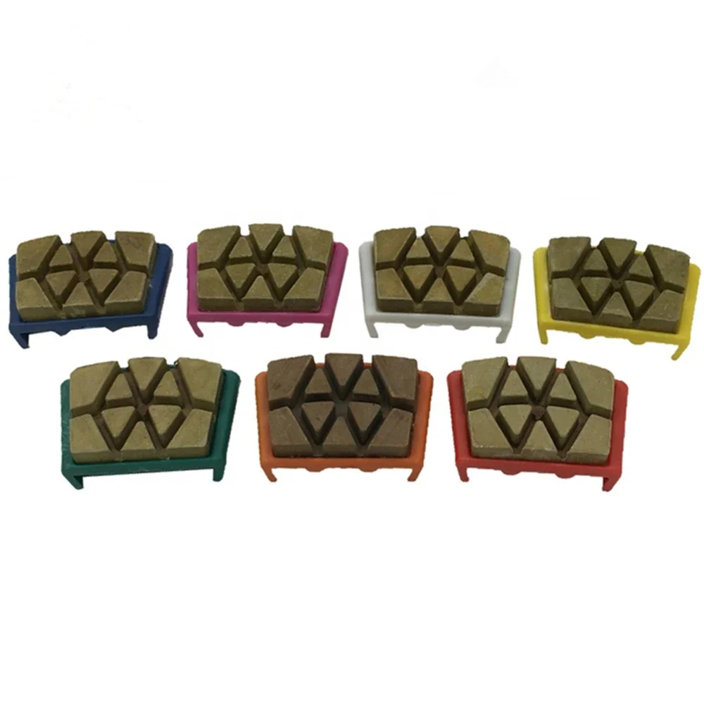 Diamond Polishing Pads with EZ Change Bond for Concrete Floors - 12PCS Set of Segmented Resin Abrasive Tools