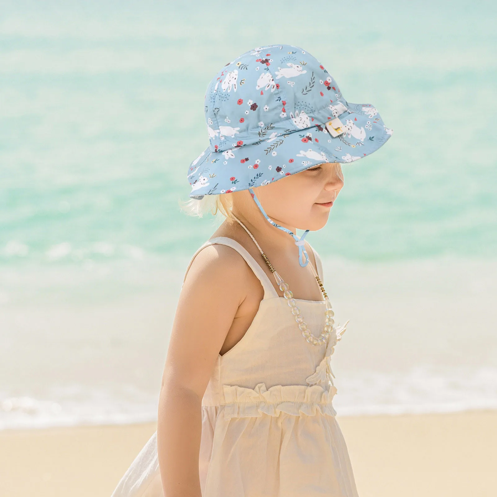 

Детская солнцезащитная регулируемая пляжная весенняя шапка, летняя шапка, милая мультяшная уличная кепка с ремешком от солнца, ведро, каска для маленьких детей