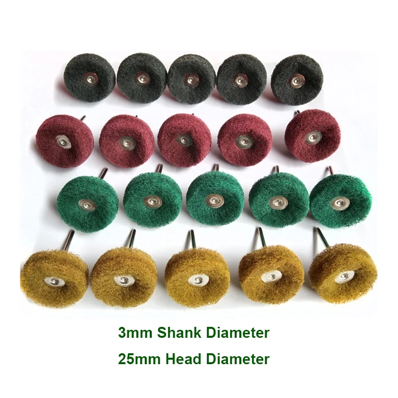 25mm (1 ") Schleif poliers ch eiben Gratsatz für Rotations werkzeuge-3mm Schaft-erzielen eine perfekte End bearbeitung und Schleifen – Detail 2