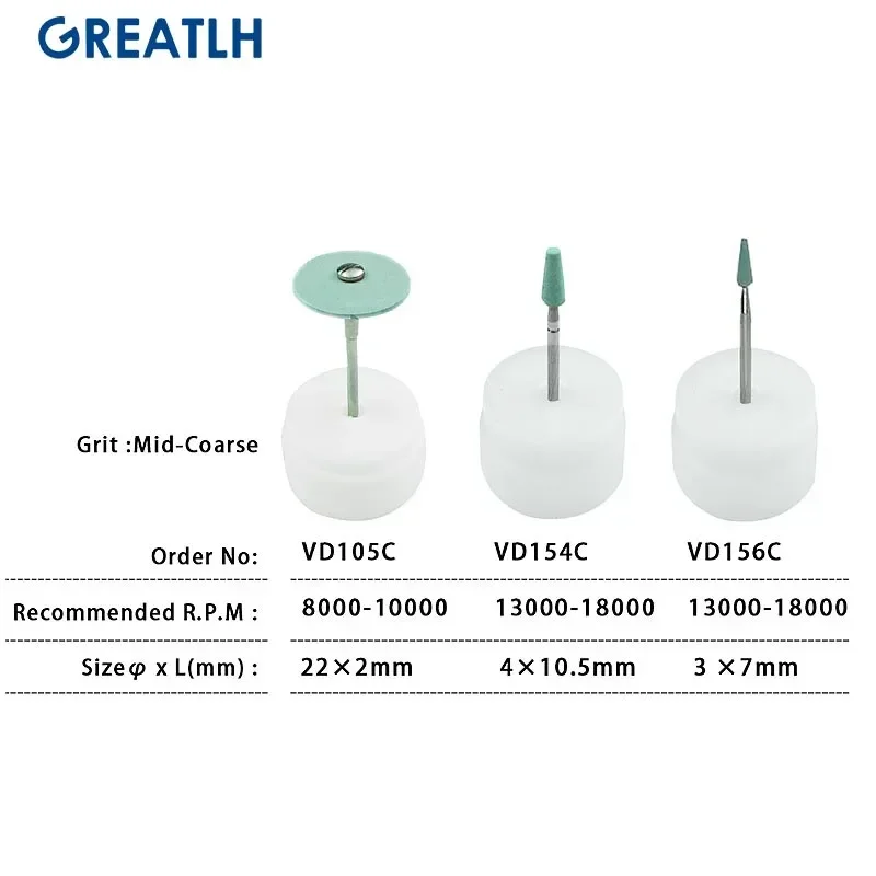 Dental Ceramic Diamond Grinding Head Stone Grinder Zirconia Ceramics Emax Crowns Polisher Quick Polishing