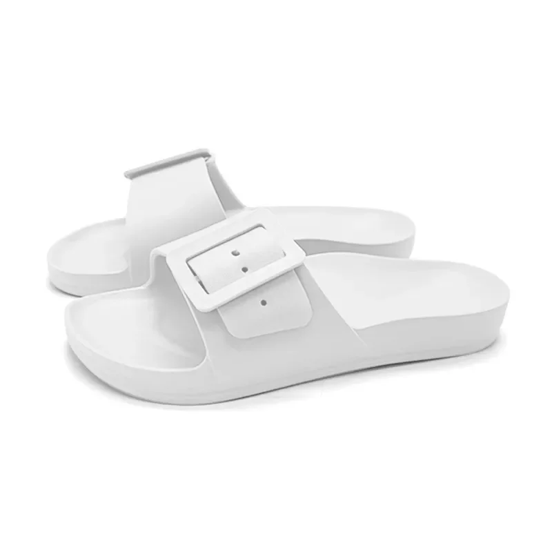 

New Style Slippers Women Summer Fashion Shoes Buckle One-word Slippers Ladies Comfortable and Breathable Sandals and Slippers