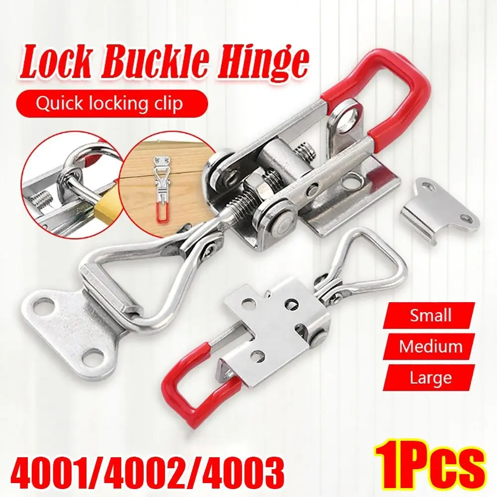 1Pcs Quick Release Lock Buckle Hinge 4001/4002/4003 Toolbox Case Toggle Latch Clamp Push Pull Anti-Slip Catch Clasp For Welding