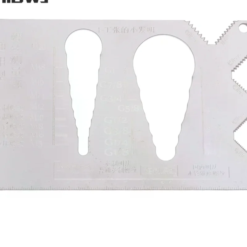 

Screw Thread Gauge Bolt Measuring Tool Accurate Metric Thread Measuring Ruler For Engineering Automotive Maintenance Household