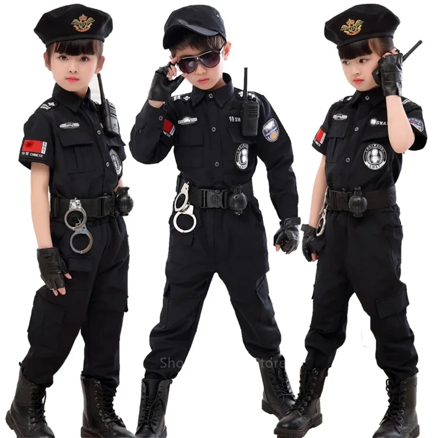 

Kids Traffic Special Halloween Carnival Party Performance men Uniforms Kids Boys Cosplay Costumes 110-160cm