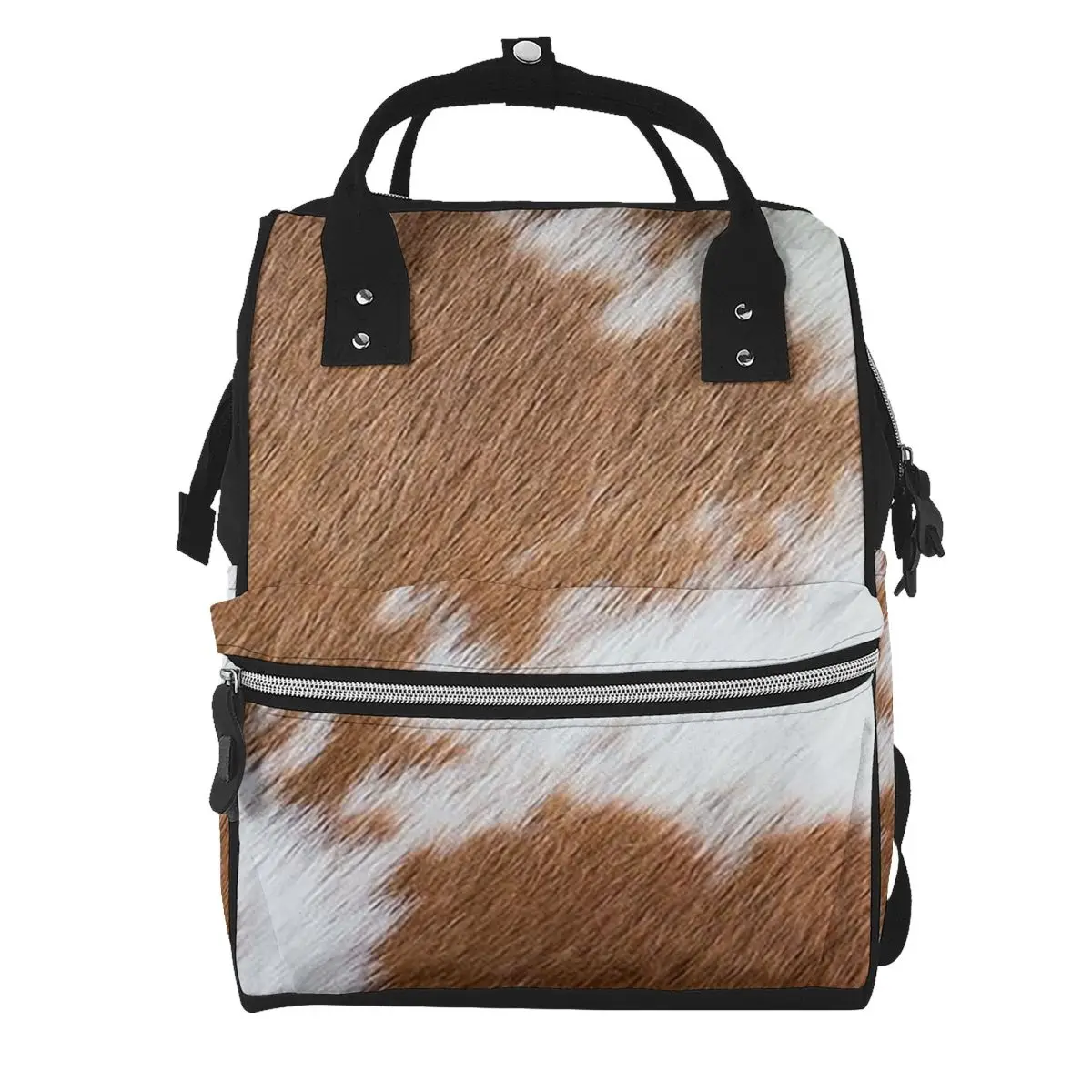 Stylish Cow Fur Cowhide Texture Cow Skin Print Pattern Student Backpack School Bag Hiking Travel Daypack for Men Women Bookbag
