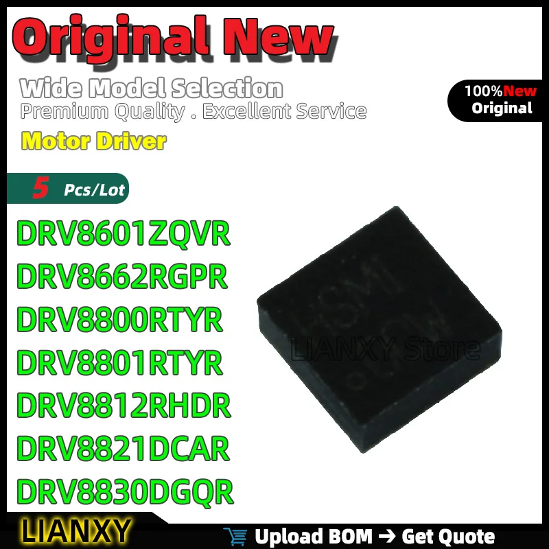 

5 шт. QFN-16 DRV8601ZQVR DRV8662RGPR DRV8800RTYR DRV8801RTYR DRV8812RHDR DRV8821DCAR DRV8830DGQR Драйвер двигателя, новый оригинальный