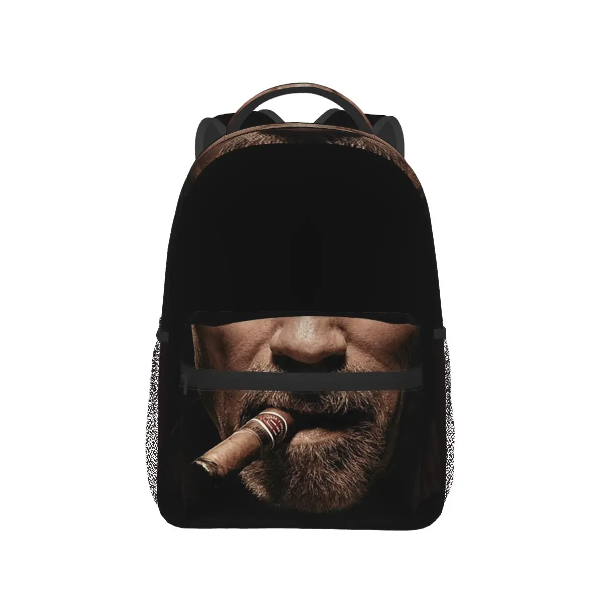 Arnie CigarFace Backpacks Boys Girls Bookbag Students School Bags Cartoon Travel Rucksack Shoulder Bag Large Capacity