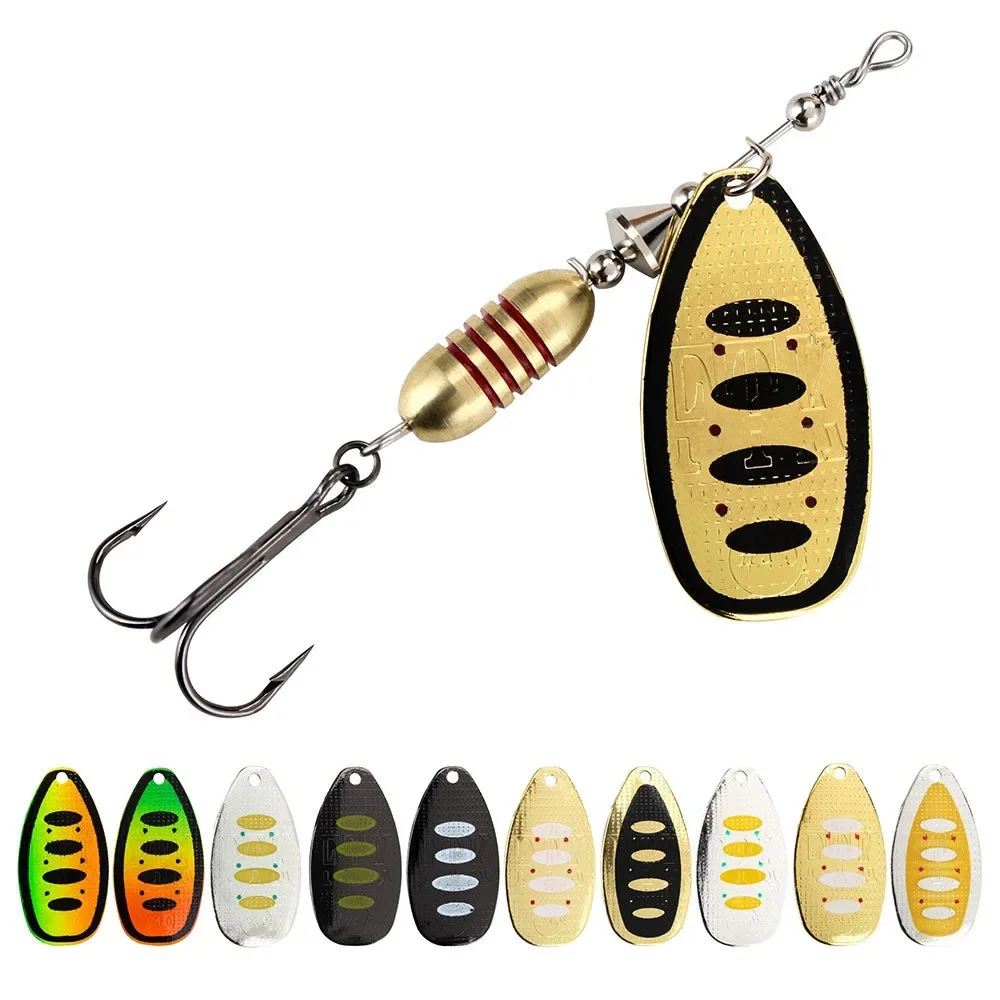 18g Spinner Lure Metal Jig Spoon Lure For Trout Pike Bass Isca Spinner lures Fishing With Treble Hook