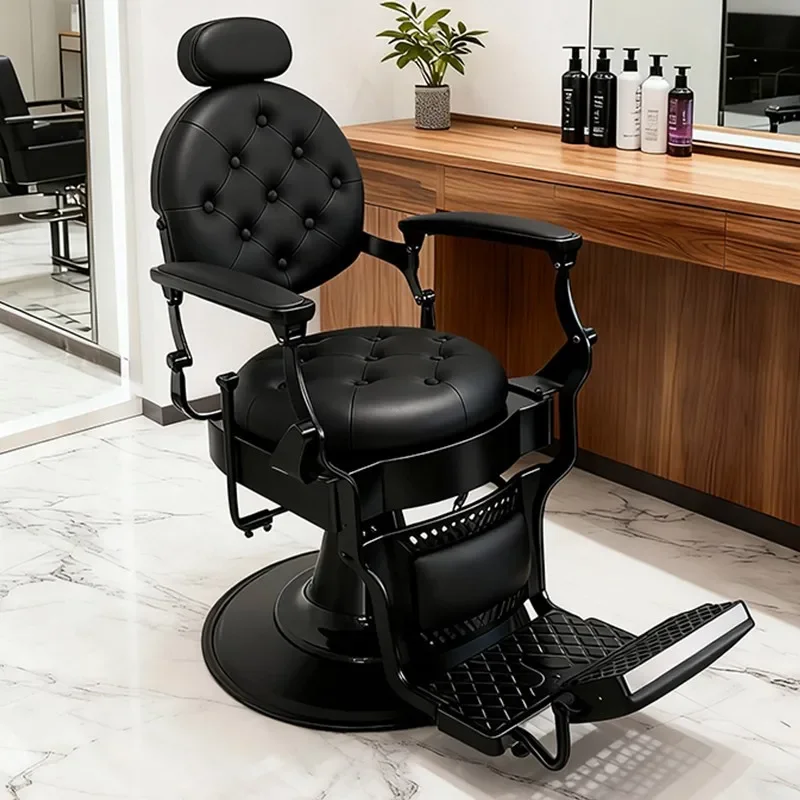 Unique Luxury Premium Trendy Barber Chairs Footrest Design Simple Salon Chairs Comfortable Chaise De Coiffure Salon Furniture