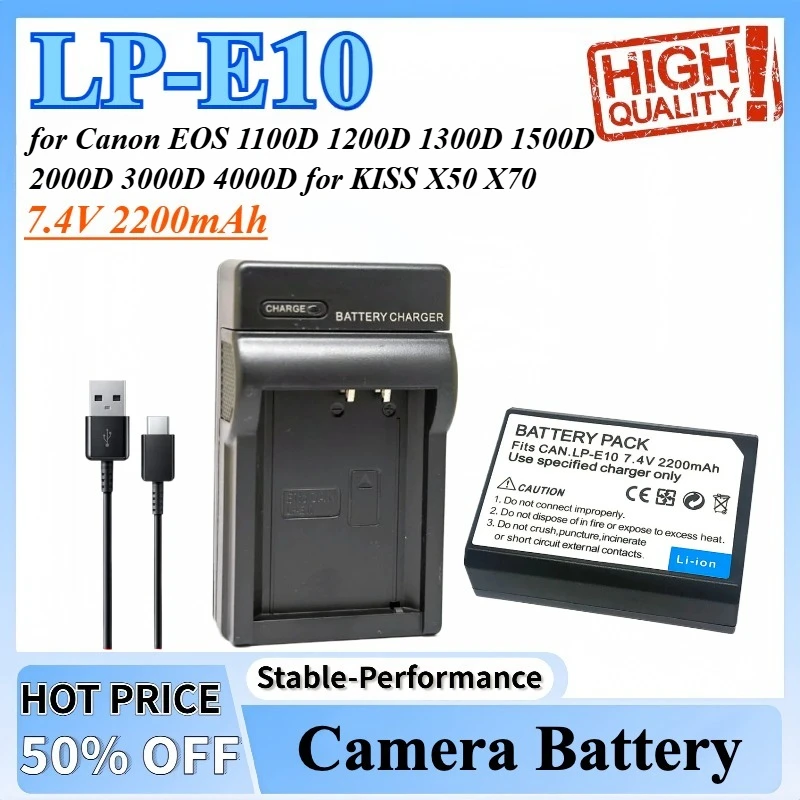 

LP-E10 LPE10 LP E10 Battery Charger for Canon EOS 1100D 1200D 1300D 1500D 2000D 3000D 4000D for KISS X50 X70 X80 for Rebel T3 T5