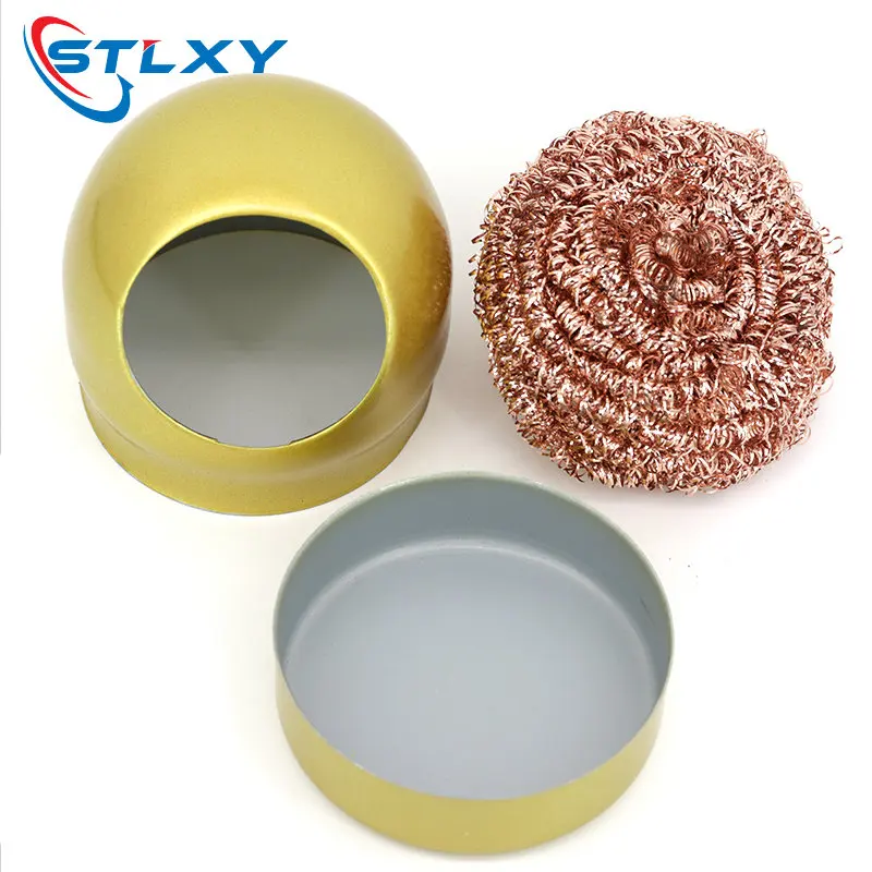 Cleaning Ball Desoldering Soldering Iron Mesh Filter Cleaning Nozzle Tip Copper Wire Cleaner Ball Metal Dross Box Clean Ball
