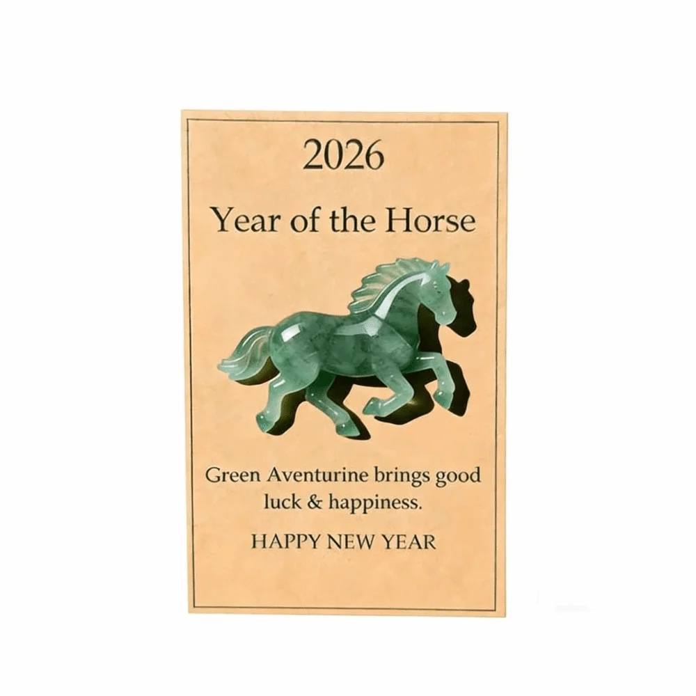 

Creative Acrylic Year of The Horse Postcard Festive Gifts Holiday Cards Blessing Invitation Card Practical