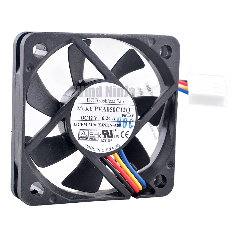 PVA050C12Q XJNKN-A00 5cm 50mm fan 50x50x10mm DC12V 0.24A 4pin 13CFM Cooling fan for chassis CPU cooler