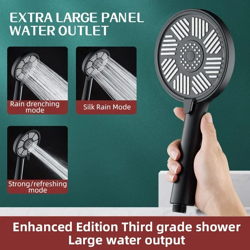 

New Three-Speed Supercharged Shower Head Handheld Shower Nozzle Bathroom Shower Accessories