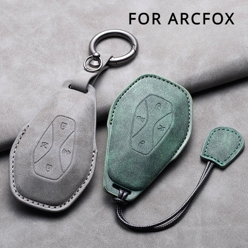 

Car Key Case For ARCFOX Alpha S Alpha T αS αT GT ECF ARCFOX-7 Leather Car Key Cover Protector For Arcfox