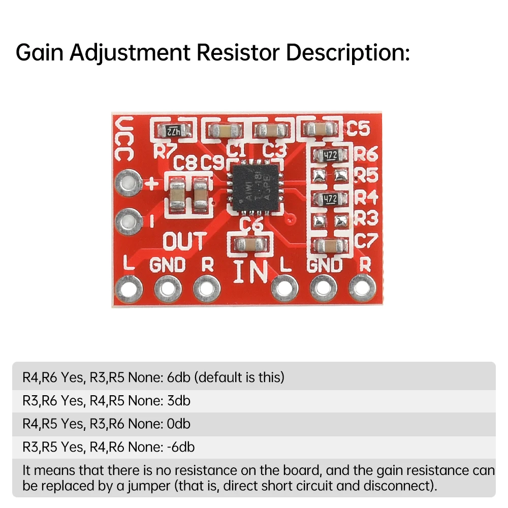 TPA6132 Power Amplifier Board Differential To Balanced Single-ended Output Amp Module Difference Single Door Board DC 2.3-5.5V