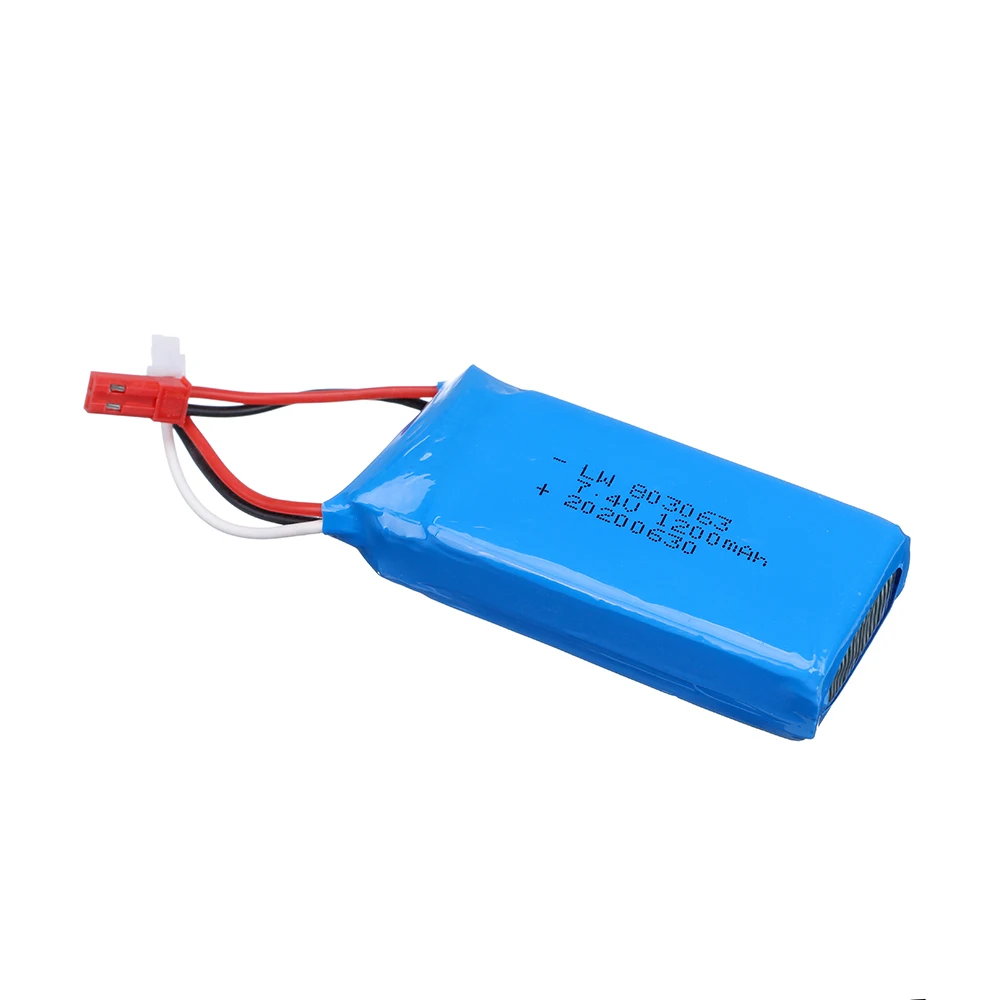 (Jst stecker) 7,4 1200mah lipo batterie für mjxrc x600 u829a u829x x600 f46 x601h jxd391 ft007 rc drohnen teile 7,4 v rc spielzeug batterie