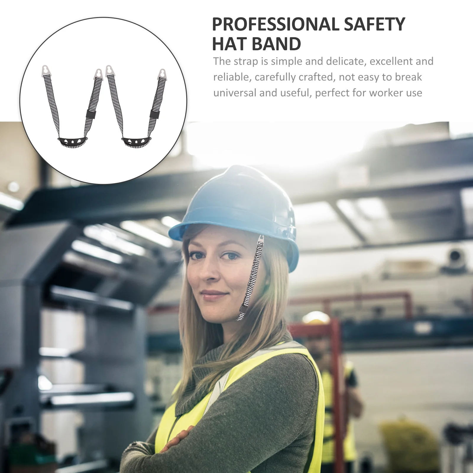 

2Pcs Safety Hat Chin Band Adjustable Flexible Hard Hat Fixing Band Durable Excellent for Snug Fit Chin Strap for