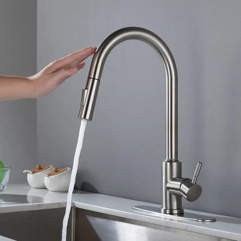 

Pull-Down Kitchen Faucet with Touch Control and Sprayer
