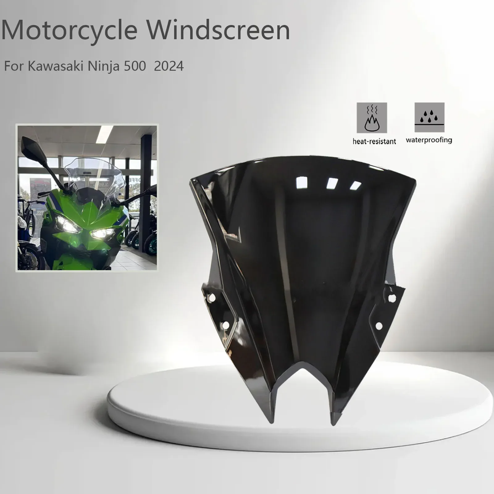 

For Kawasaki NINJA 500 SE NINJA500 2024 2025 Double Bubble WindScreen Motorcycle Accessories Fairing Deflector Windshield