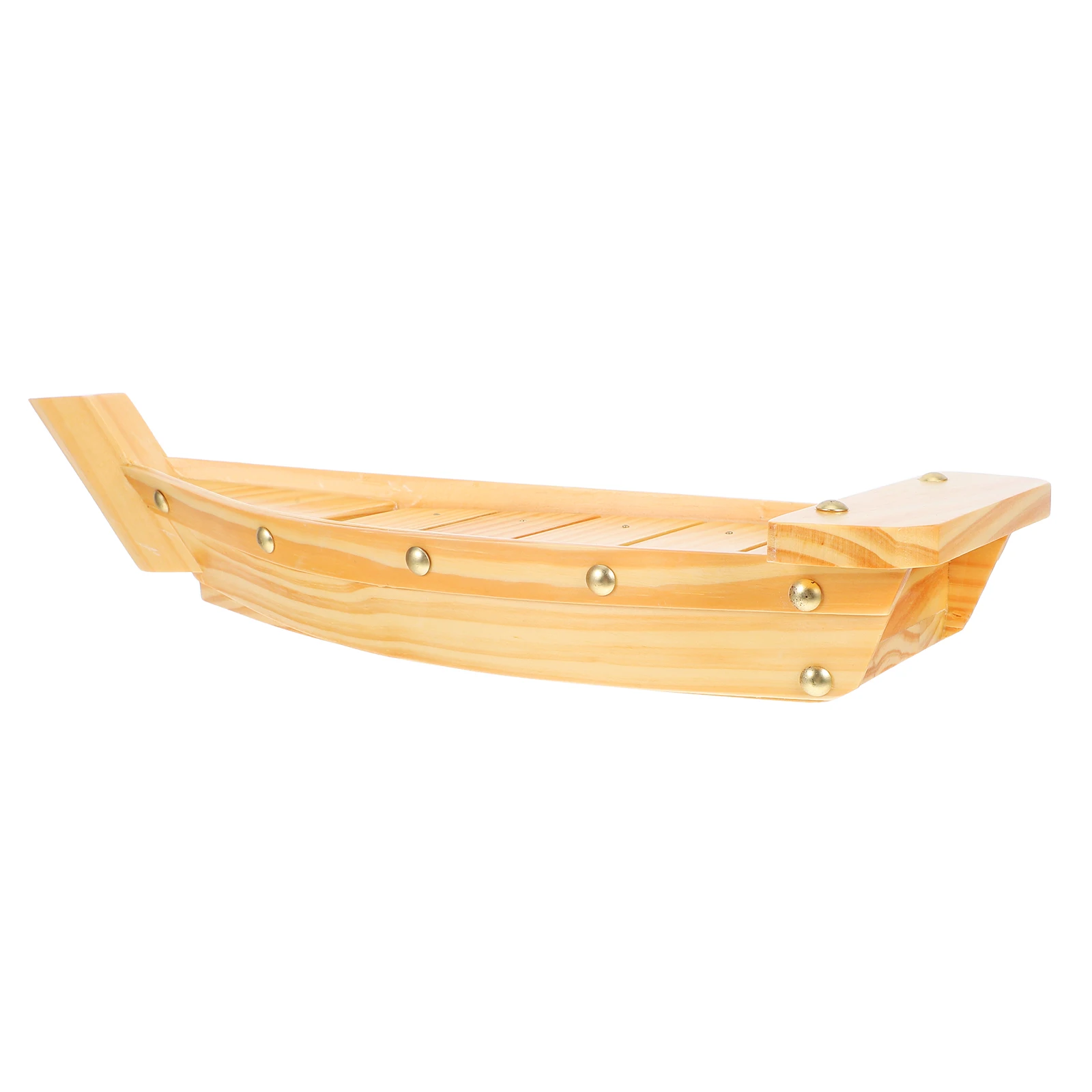 

Wooden Sushi Plate Practical Boat Shaped Tray Japanese Style Snack Serving Dish Party Family Dinner Gift
