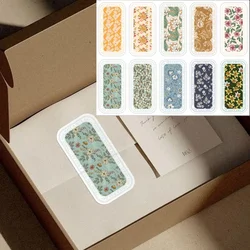 100 stks/pak Vintage Bloem Decor Zeehonden Stickers voor Kleine Bedrijven Geschenkdoos Verpakking Afdichting Label Briefpapier Dank U Sticker