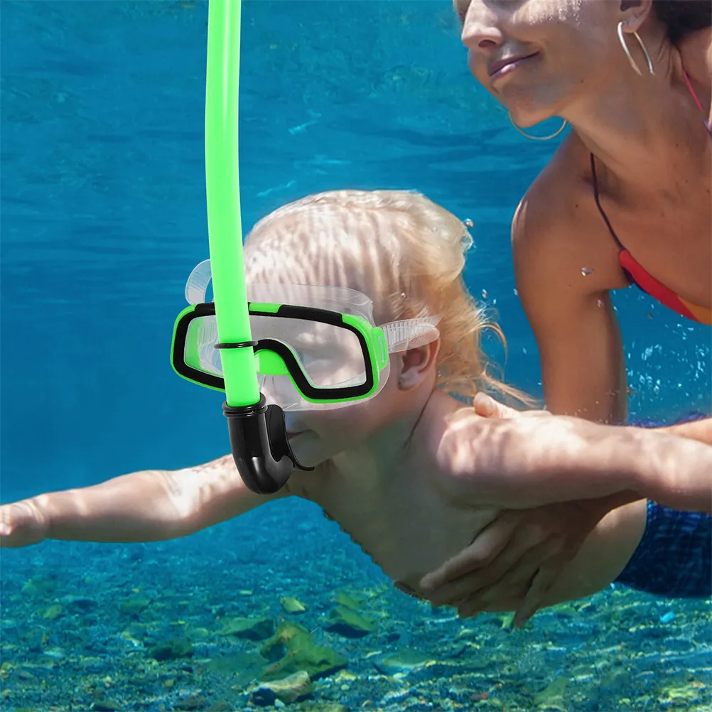 1Set Premium Snorkeling Gear Set for Comfortable Watertight Mask Ergonomic Mouthpiece View Short Fins Portable