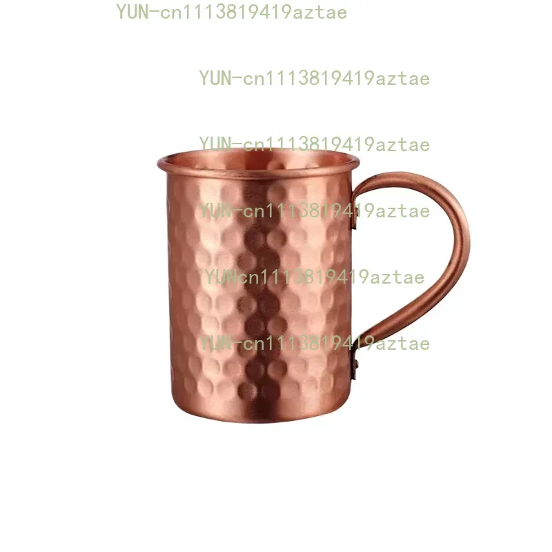 New 100% Copper Cups Pure Solid  Moscow Mule PURE Copper Mugs-Shaped 400ml Cocktail Cups Beer Milk Mug Drinkware