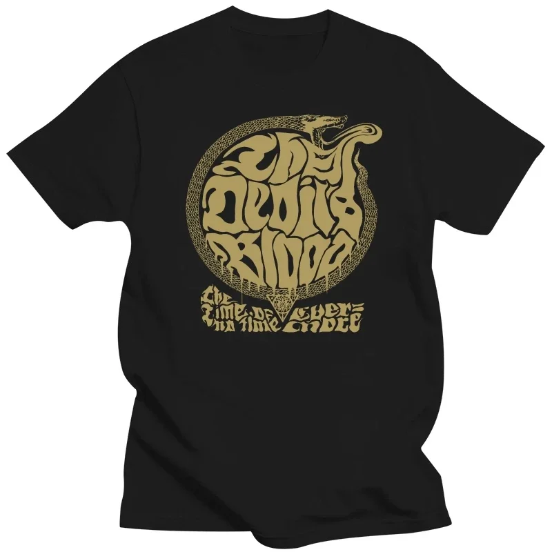 T-shirt preta masculina The Devils Blood Band, The Time Of Time Ever, tamanho S a 3XL