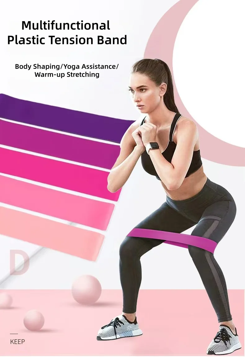 Multifunctional Yoga Resistance Band Fitness Pulling Circle Elastic Band for leg Back Butt Dance Exercise Training