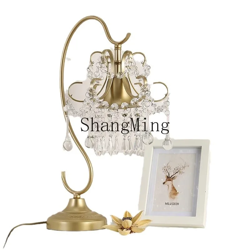 PYH crystal desk lamp modern simple creative living room study bedroom bedside lamp wedding table lamp
