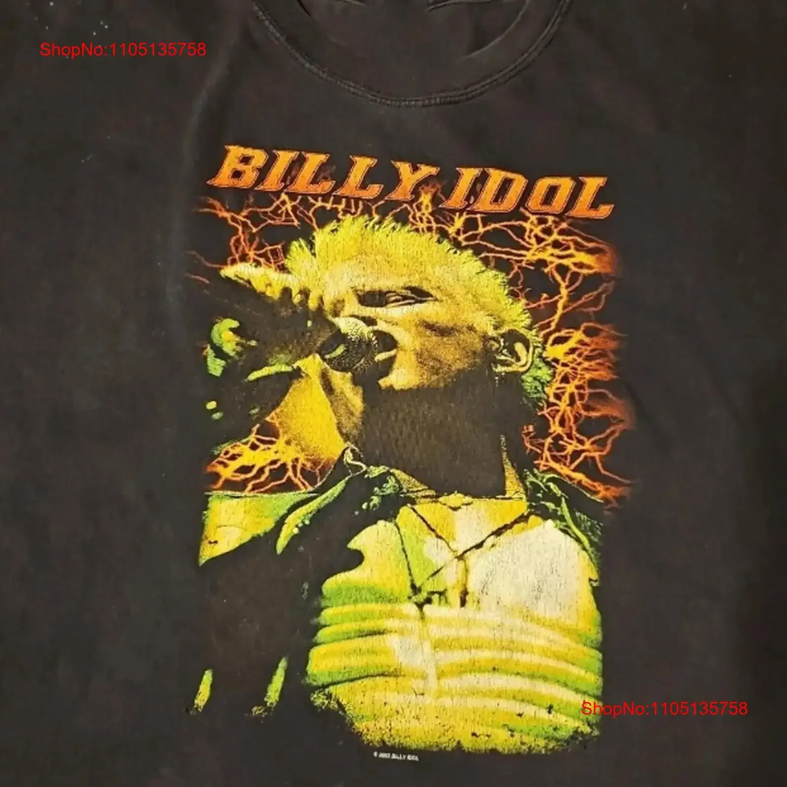 

Классическая мужская футболка Billy Idol S 5XL 10D323, винтажный потертый слегка топ для повседневной носки, уличная дизайнерская одежда унисекс