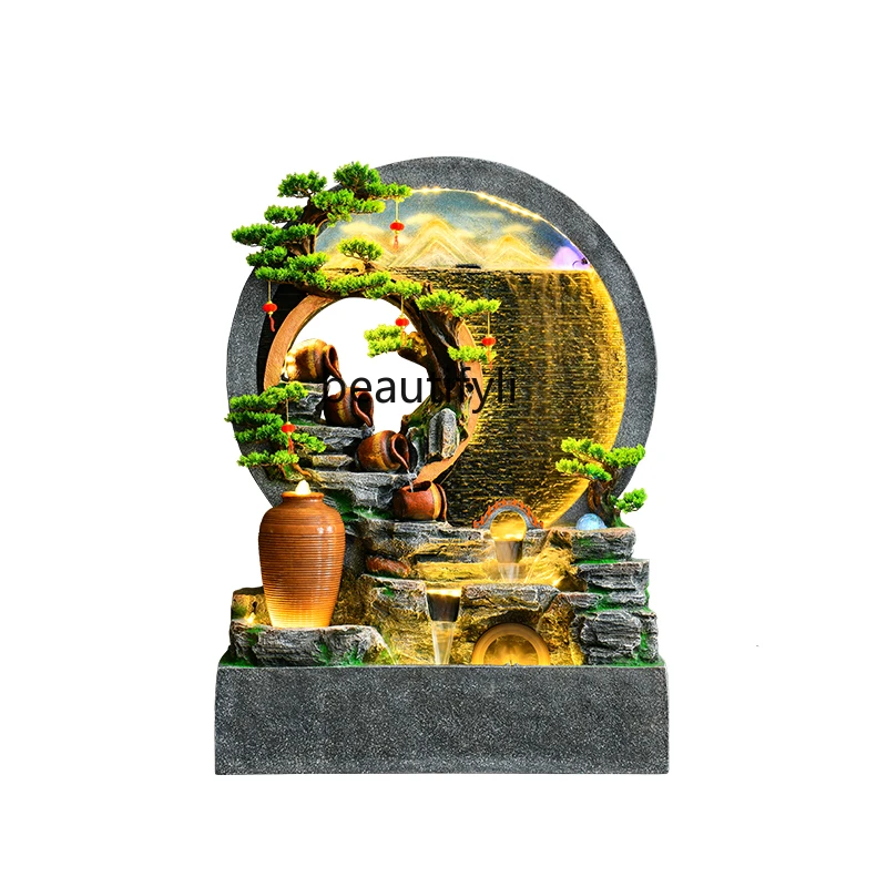 

Garden Rockery Water Curtain Wall Water Fountain Circulating Water Hotel Fish Pond Landscape Fortune Fengshui Wheel Ornaments