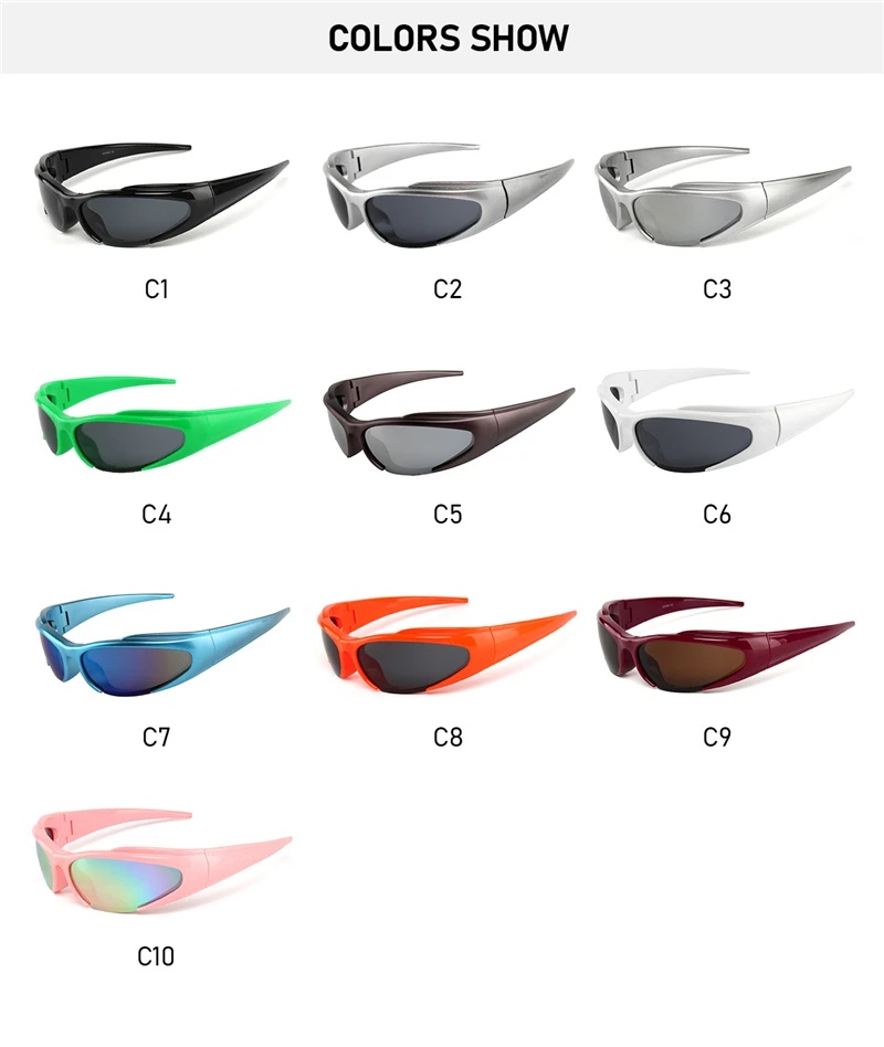 Kenbo Y2k Neue Punk Sport Sonnenbrille Für Männer Frauen Luxus Designer Sonnenbrille Männer Mode Vintage Shades Photochrome Brillen – Detail 1