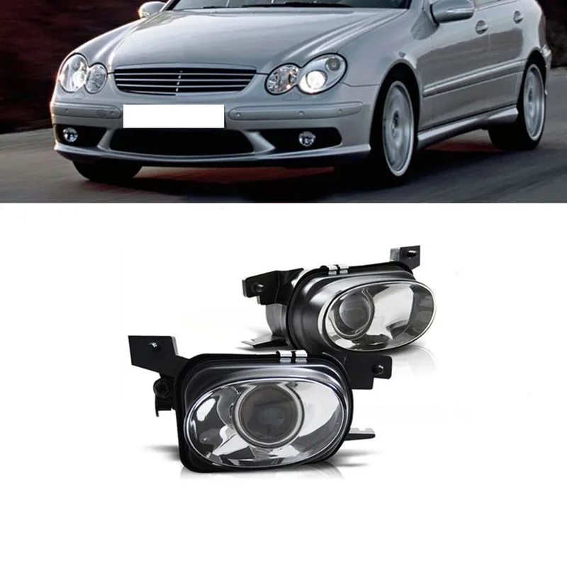 Fog Lights for 02-07 Mercedes Benz W203 C-Class Clear Lens Bumper Lamps
