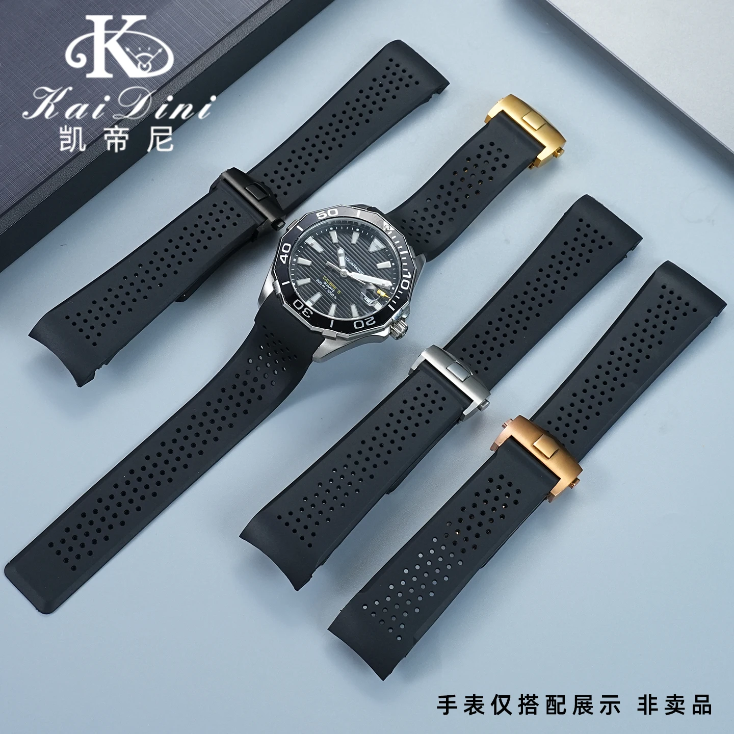 Rubber Watchband For TAG HEUER GRAND CARRERA wristband Waterproof Sport Strap Soft AQUARACER 300 Silicone Watch Bracelet 22 24mm