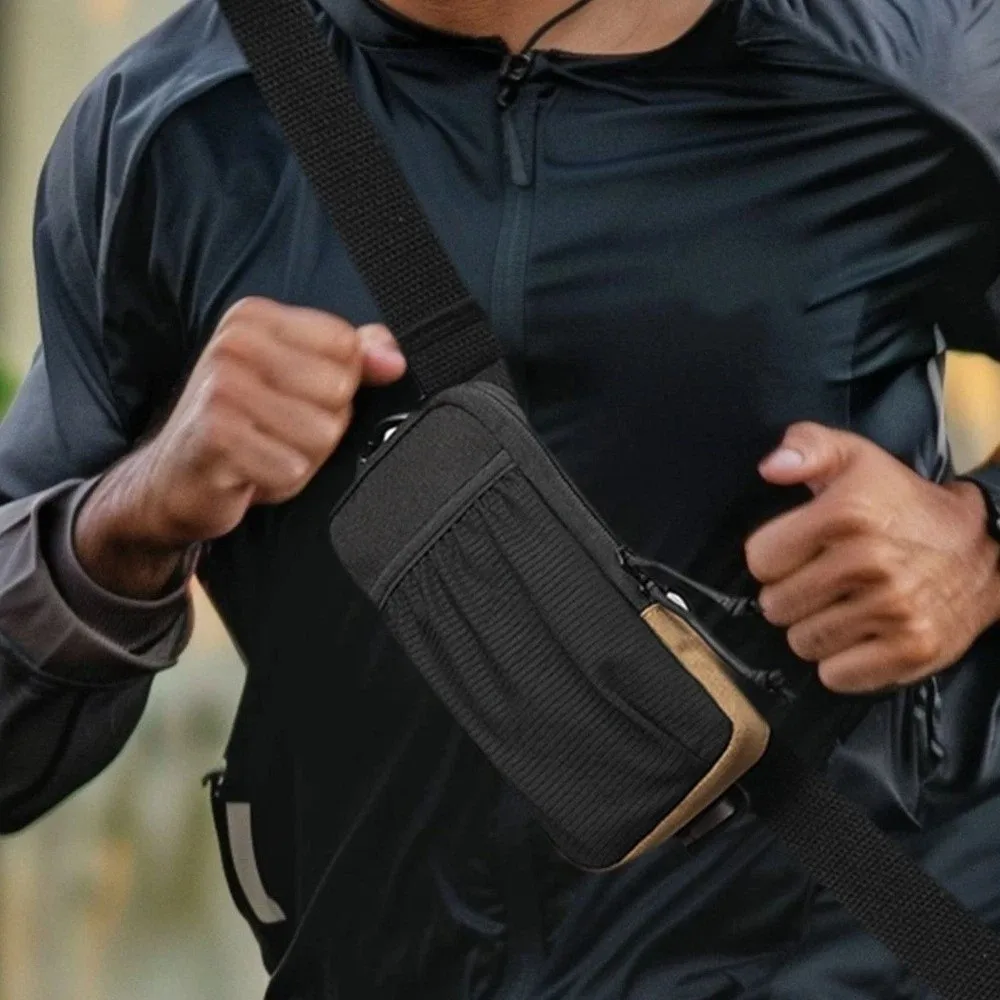 Zipper Closure Waist Strap Pack Durable Oxford Cloth Portable Waist Bag Adjustable Multi-Pocket Sports Waist Pack