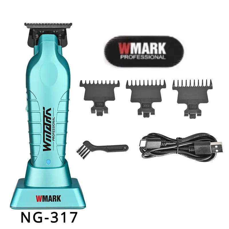 2024 NEW WMARK NG-317 Professional Hair Detail Trimmer for Men , Electric Hair Clipper with DLC Powder Metallurgy T-style Blade