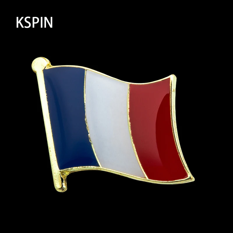 France Flag Badge Brooch Natinal Lapel Pins Flag Lapel Pins Country Flag Badge