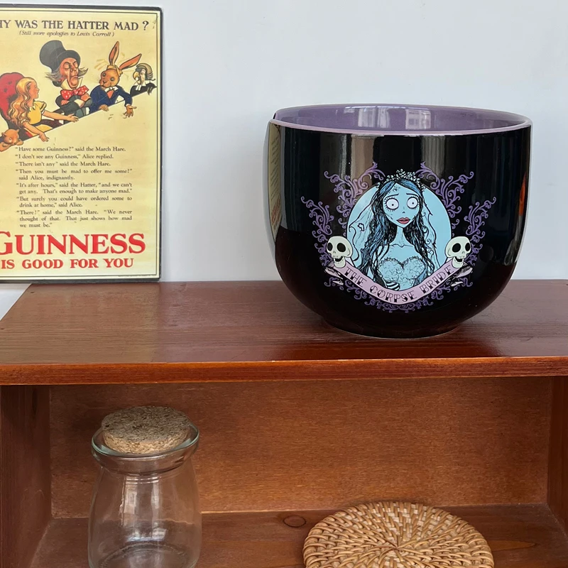 

Cartoon Creativity Corpse Bride Ceramic Cup Niche Design Coffee Cup Unique Ceramic Soup and Salad Bowl Christmas Gift for Girls