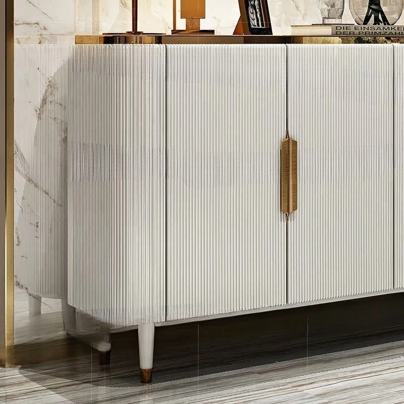 American Light Luxury Xuan  Shoe  Foyer Cabinet Stainless Steel Decorative Locker Dining