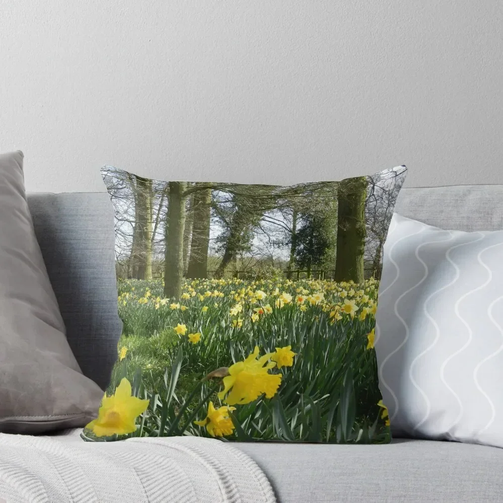 Spring Daffodils Throw Pillow Room decorating items Bed pillowcases luxury decor Sofa Pillow Cover pillow