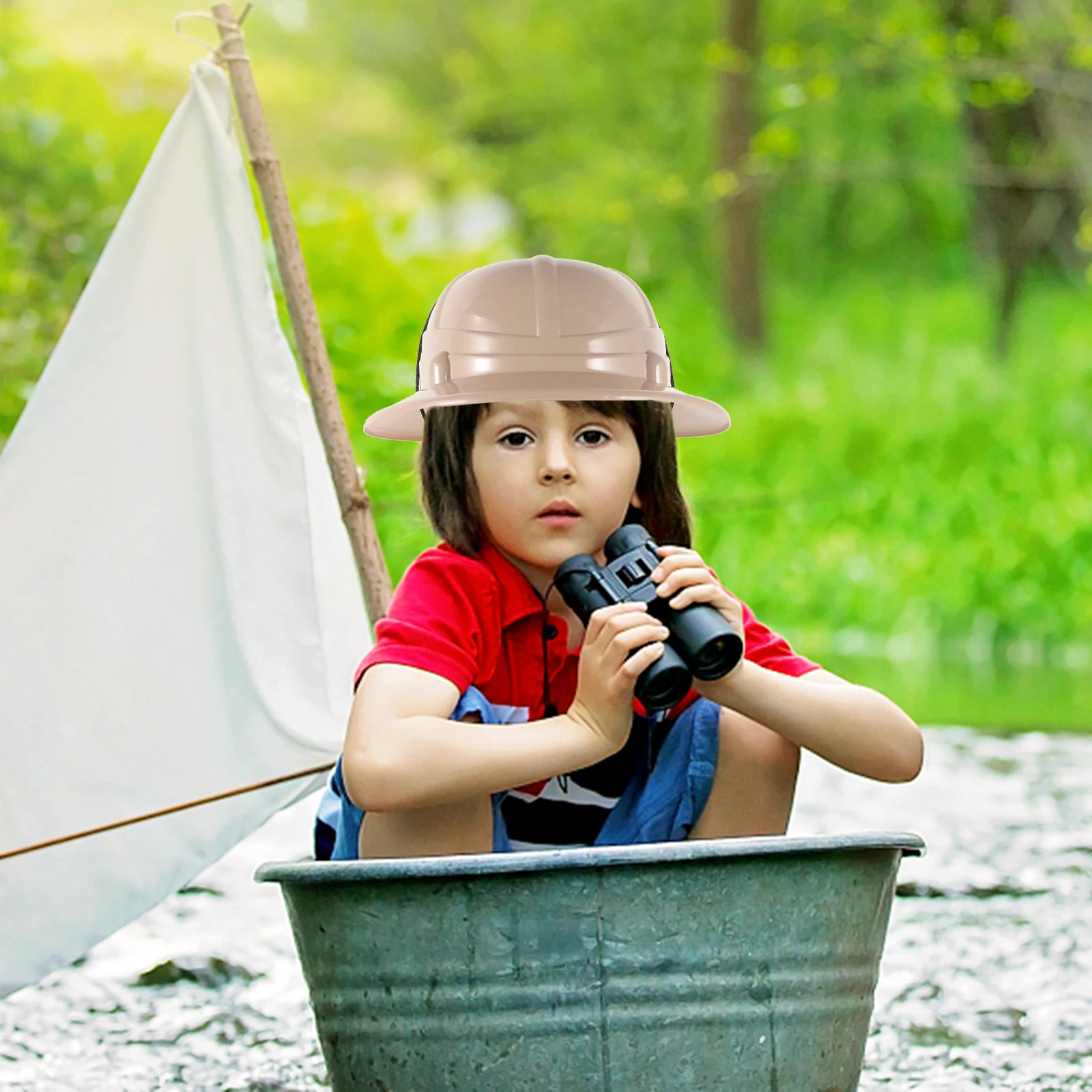 

Explorers Hats Lightweight Plastic Kids Cap Adventure Role Play Stage Show Simulation Cosplay Props Party Decorations