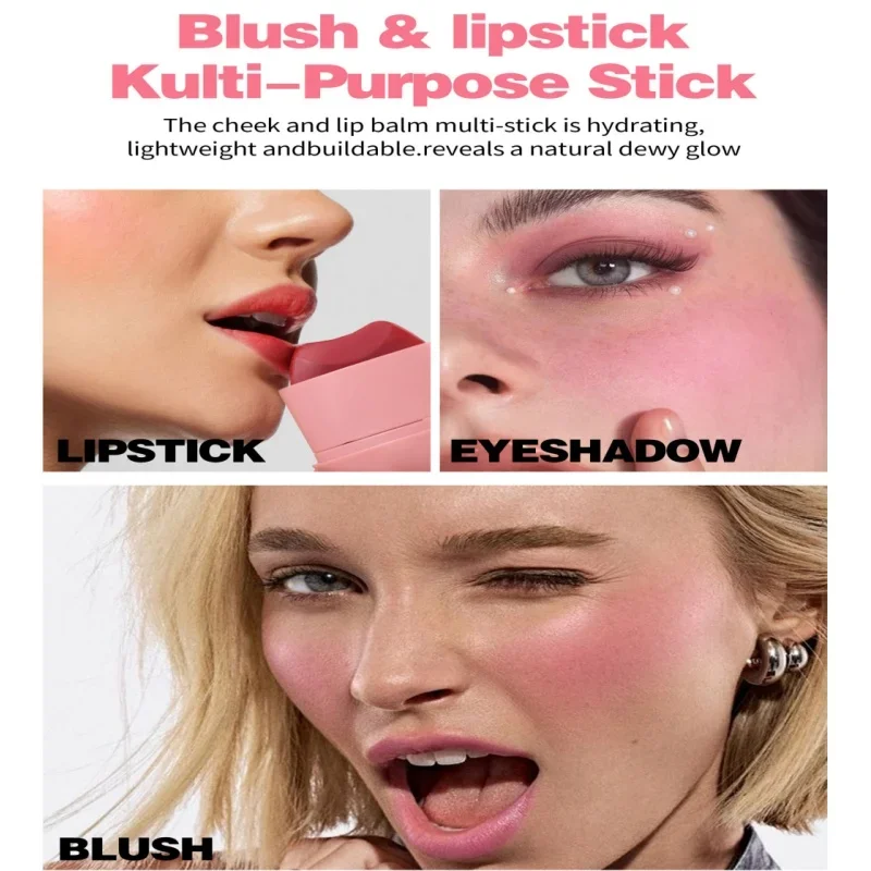 2-in-1-Creme-Zinnstift, Nude Matte, 5 Farben, Kieselstein-Rouge, wasserfest, feuchtigkeitsspendend, langlebig, seidig glatt, Rouge-Make-up