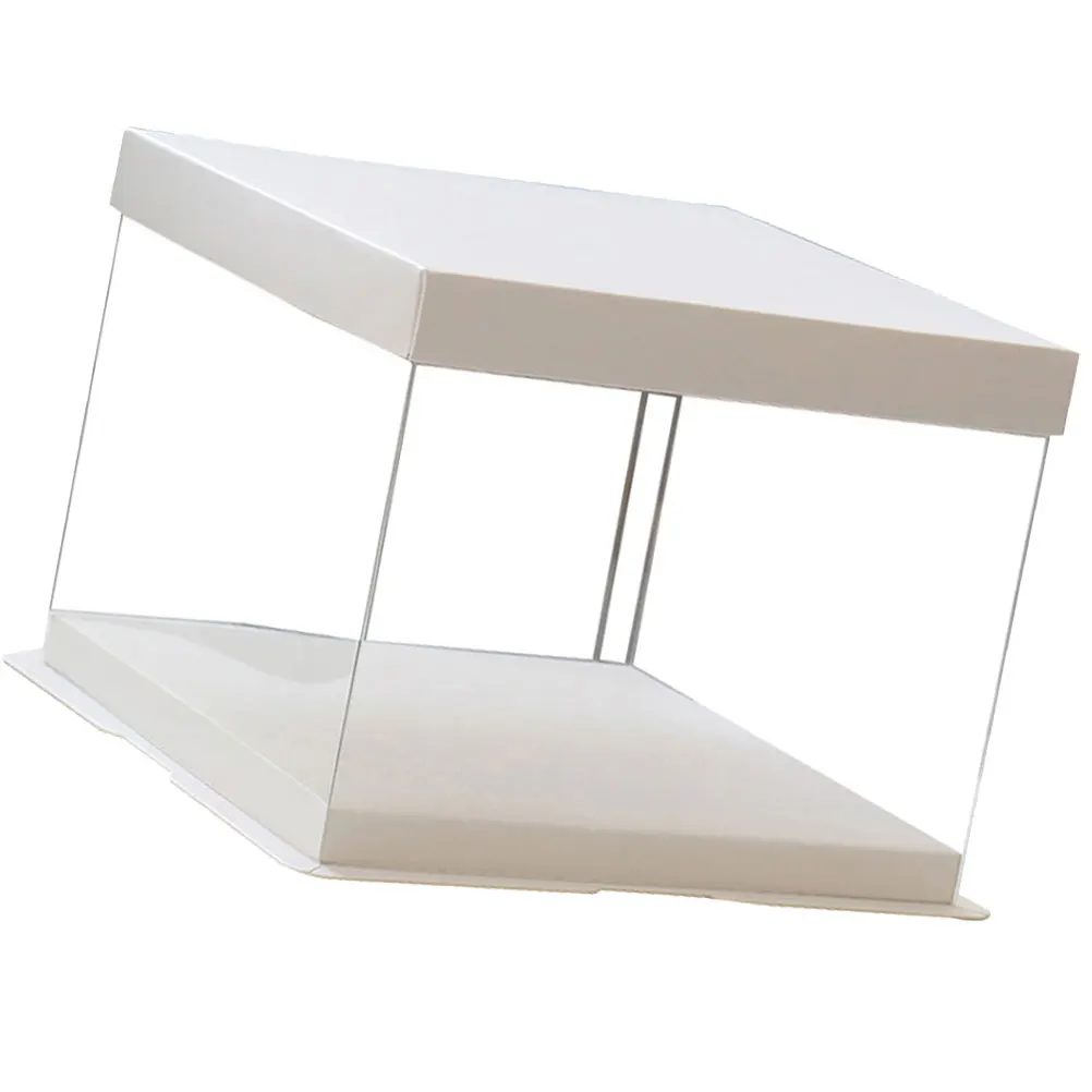 1/2pc 8/10/12inch Transparent Birthday Cake Box Plastic Chocolate Cake Packaging Gift Box Dessert Storage Bakery Wrapping Box