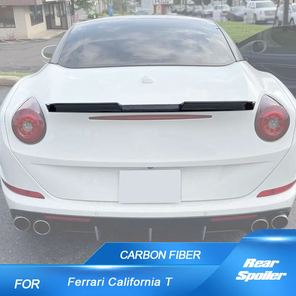 

Carbon Fiber Rear Spoiler For Ferrari California T Base Convertible 2-Door Coupe 2015-2018 Rear Trunk Spoiler Boot Wing Lip