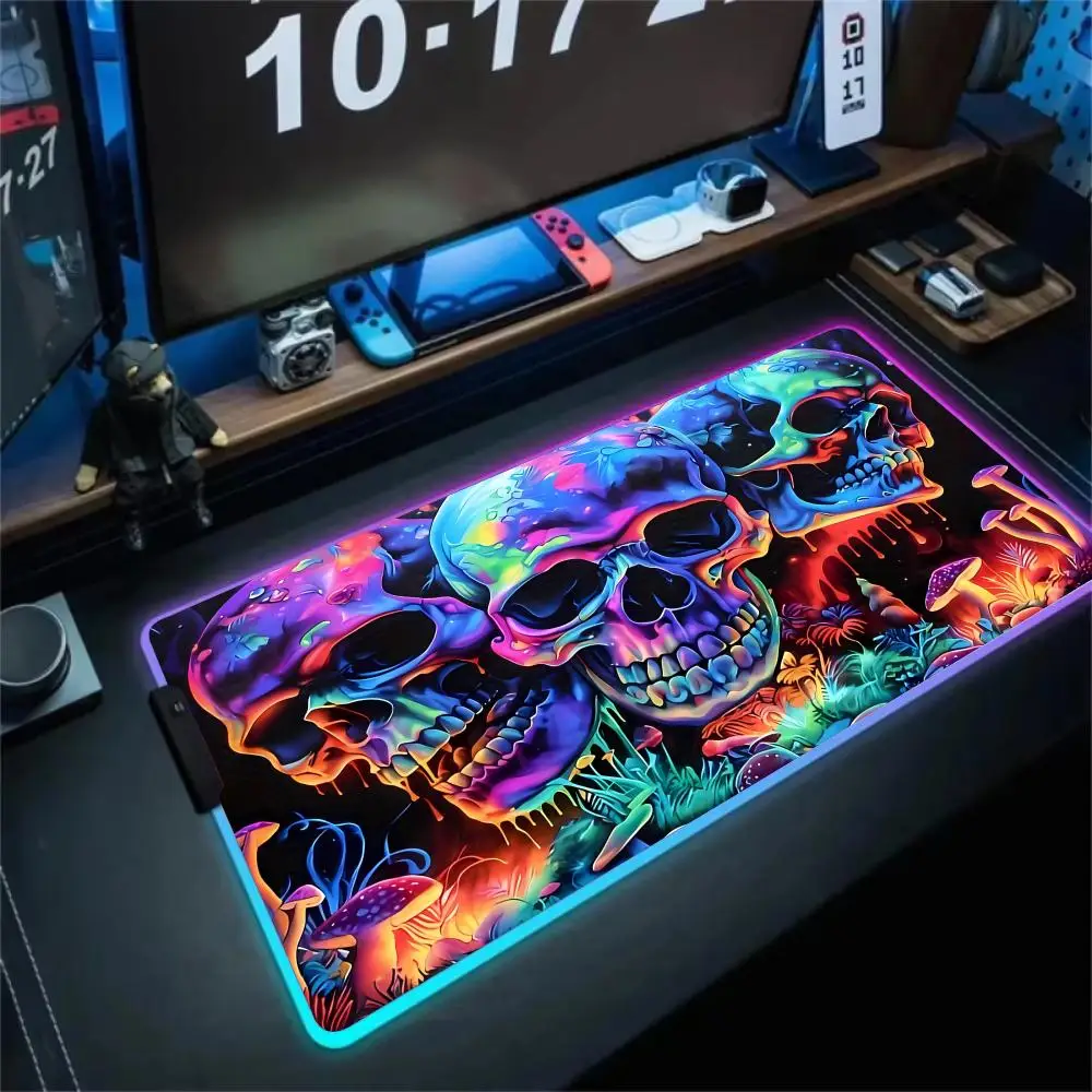 

Cool Mouse Pad RGB Large Computer Office Game Table Mats XXL Rubber Anti-slip Gaming Keyboard Mousepads Long Desk Pads