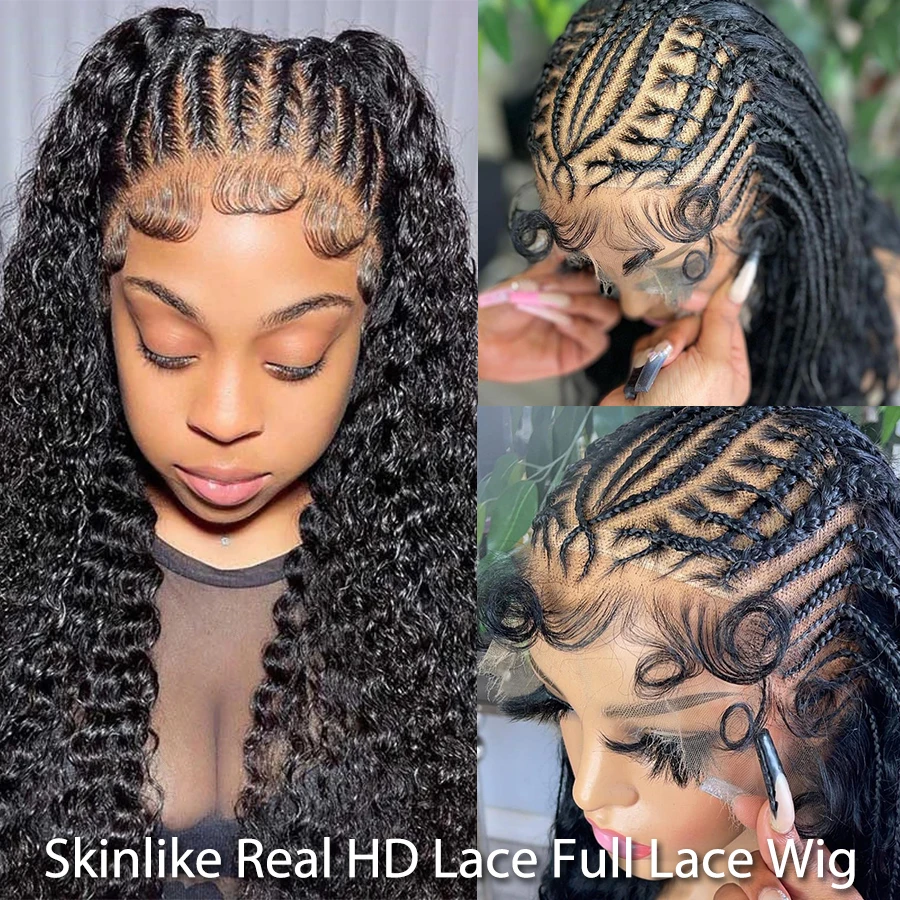 

360 HD Transparent Full Lace Wig Human Hair Pre Plucked Deep Curly Lace Front Wig Full Lace Human Hair Wigs for Black Women